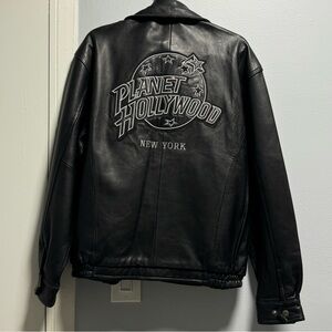 Vintage Planet Hollywood New York Leather Jacket